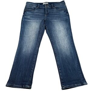 BKE Payton Cropped Jeans Women 32 (FITS 35 X 25.5) Blue Mid Rise Universal Fit